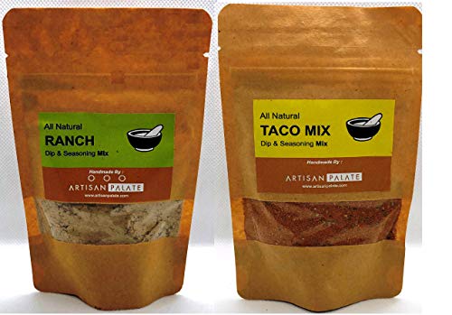 Artisan Palate - All Natural Ranch & Taco Mix Combo Pack of 55 Grams Each