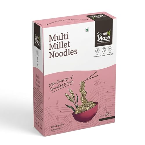 SOME MORE ﻿Hakka Multimillet Noodles 190 g | Instant Millet Noodle Pack | Traditional Hakka Style Grain Food | Healthy Snack | Quick Cook Meal Option | Convenient Kitchen Staple for Home Travel Use
