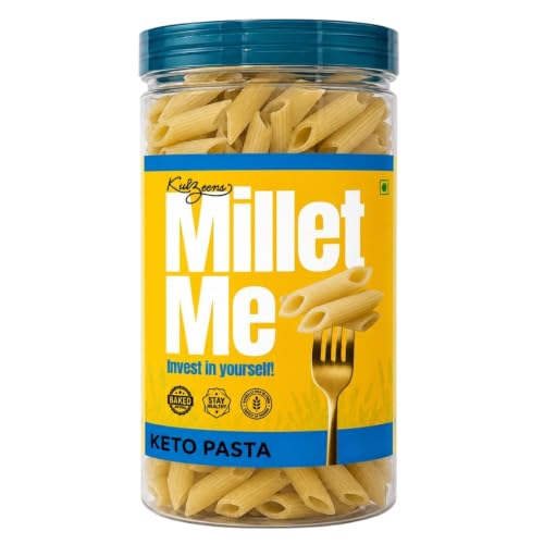 Millet Me by Kuizeens Keto Pasta - 250g (Pack of 1) | Ultra Low Carb & High Protein penne pasta | Diabetic Friendly & Keto Diet Approved | No Added Sugar, Maida-Free & Gluten Free | No Onion No Garlic | Jain-Friendly | Instant Pasta