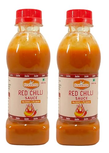 Fruvanta Jain Combo Without Onion/garlic/Potato Red chilli Sauce (200gm) (Pack of 2)