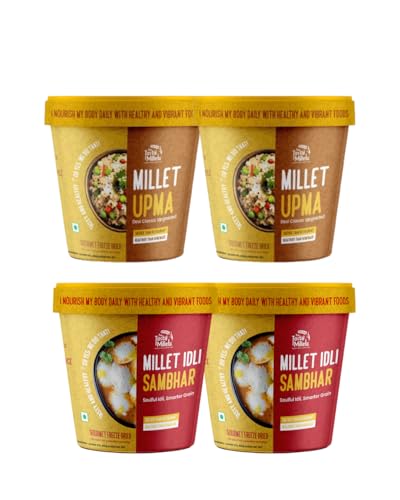The Tasty Millets South Indian Breakfast Combo | Kodo Millet Idli + Barnyard Millet Upma | High Fibre | Gluten Free | No Refined Flour | Healthy Instant Breakfast Kit