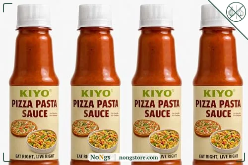 KIYO Fresh Pizza Pasta Sauce || No Onion & No garlic || 100% Natural & Vegan Ingredients || No Added Flavours & Colours || Enjoy It with Pizza, Burger & Pasta in Fresh Pantry 200 gm (Pack Of 4)