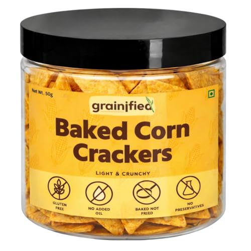 Grainified Baked Corn Crackers | Baked Not Fried | No Added Oil | No Preservatives | 120g