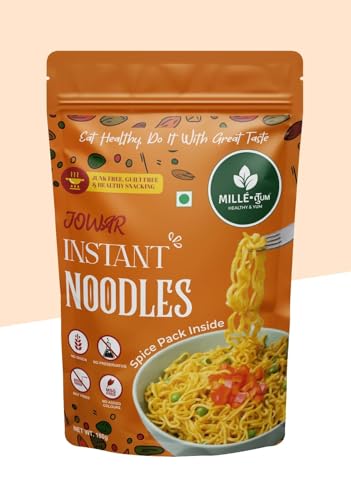 MILLE - तुUM Jowar Millet Instant Noodles| Healthy & Tasty | Nutritious, Quick Meal for Busy Days | 180g Pack