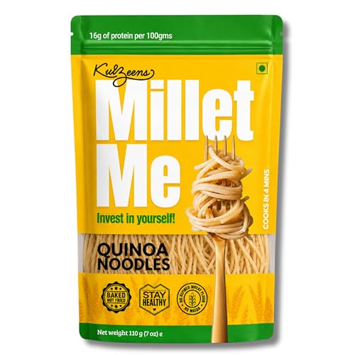 Millet Me by Kuizeens Gluten-Free Quinoa Noodles - 110g | Protein & Fiber-Rich | Easy-to-Make | Rich in Nutrients | No MSG | No Preservatives| Jain | No Onion & Garlic