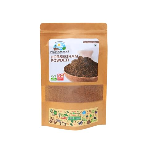 Panchabhootani Horsegram Chutney Powder 500g: Instant Use, Dip or Sprinkle, No Added Colour & Preservatives, Naturally grown Horsegram, Traditional Recipe, Rich in Nutrients, Diabetic & Heart Friendly