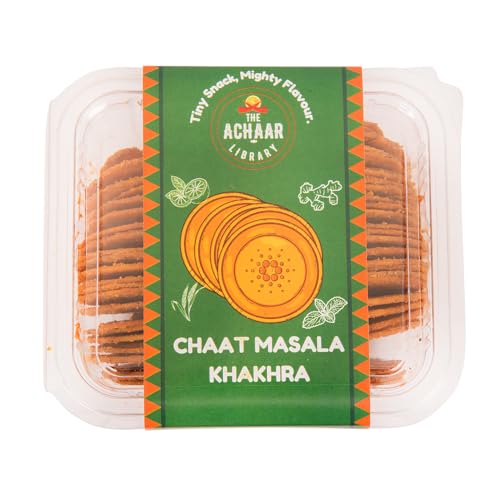 Chaat Masala Mini Khakhra by THE ACHAAR LIBRARY | Whole Wheat Crisps | Bite-Sized | (180 grams)