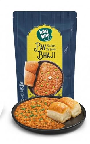 HAY BITE Pav Bhaji Instant Mix – 300g|No Onion No Garlic|Freeze-Dried|Ready-to-Cook|Quick & Healthy Meal|No Preservatives |Pack of 1