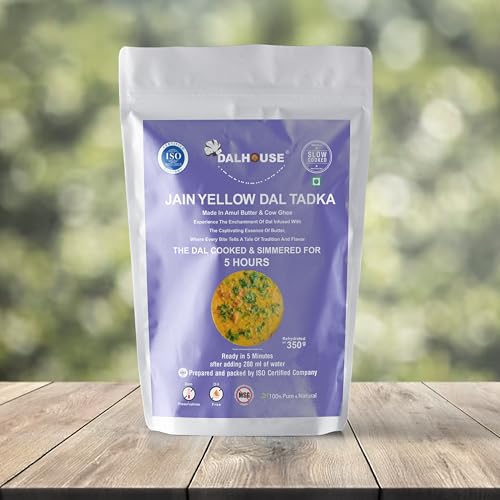 DALHOUSE Jain Yellow Dal Tadka — Ready to Eat | Just Heat and Eat | Pure Veg | Delicious Instant Meal | Home Cooked Taste | No Preservatives