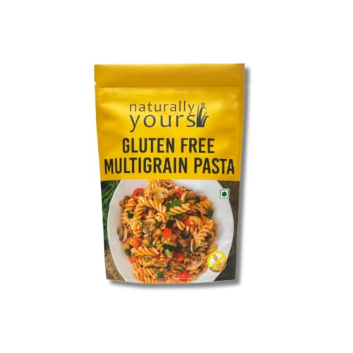 Naturally Yours Gluten Free Multigrain Pasta | Corn, Amaranth, Bengal Gram, Jowar & Rice | No Maida, Preservative Free, Vegan, No Onion No Garlic, Jain Friendly | High Fiber & Protein | 200g Pack