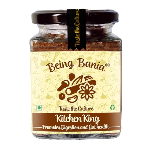 Being Bania Kitchen King Masala, 100g | 100% Natural Spices Mix | No garlic or onion | No MSG | Kitchen masala powder | Exotic Indian Masala Spices | King Masala