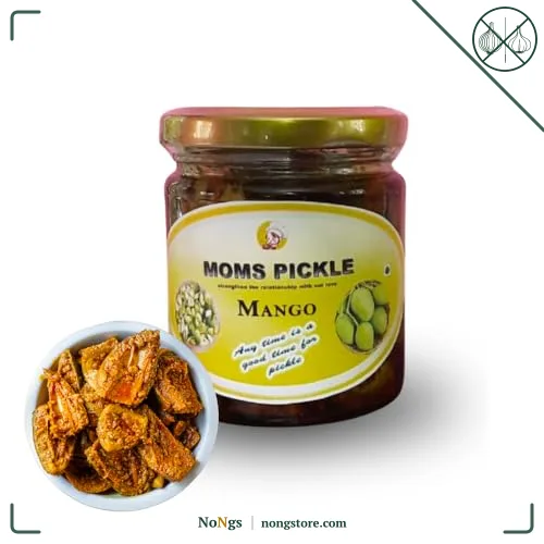 MOMS PICKLE Homemade Mango Pickle | Aam ka Achar | No Onion & Garlic | 180gm