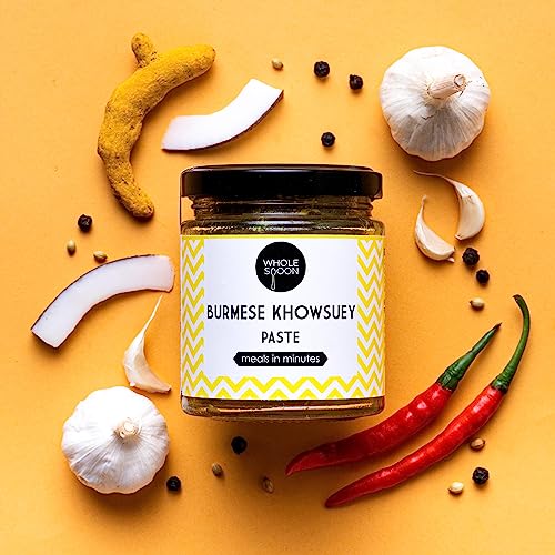 Wholespoon Khowsuey Paste (180gm) | All natural, Preservatives Free, Plant based | Make Restaurant Style Khow Suey in 10 mins
