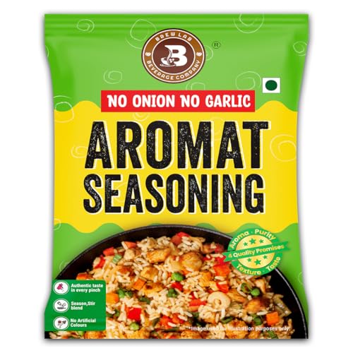 Brew Lab No Onion No Garlic Aromat Seasoning | All-Purpose Seasoning | Perfect Jain Seasoning for Chinese, Indian & Continental Dishes | 1kg