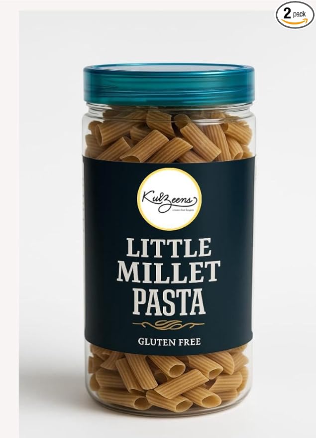 Millet Me by Kuizeens Little Millet Pasta - 230g ( Pack Of 2 ) | No Maida | High Fiber Vegan Pasta |Protein & Fiber-Rich | Gluten-Free Delight | low-carb diets | Easy-to-Make | No MSG | No Preservatives|Jain | No Onion & Garlic