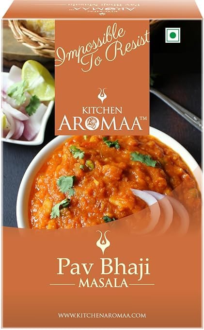 Kitchen Aromaa Jain Pav bhaji Masala powder, No Onion - No Garlic, 100 gm (Pack of 1) No Fillers, No Preservatives| Authentic Bombay Pav Bhaji Masala Powder