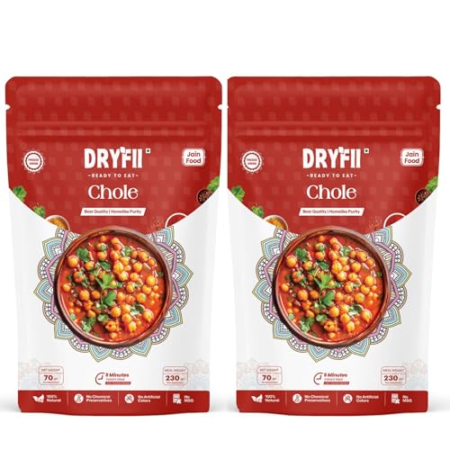 Dryfii Ready-to-Eat Instant Jain Chole | Pure Veg | Freeze Dried | | No Onion, No Garlic | Rehydrated Weight 460 g