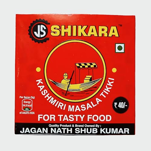 JS Shikara Special Kashmiri Masala Tikki – Traditional Indian Spice Mix, Premium Authentic Flavor, Pack of 6 x 40g (Total 240g)