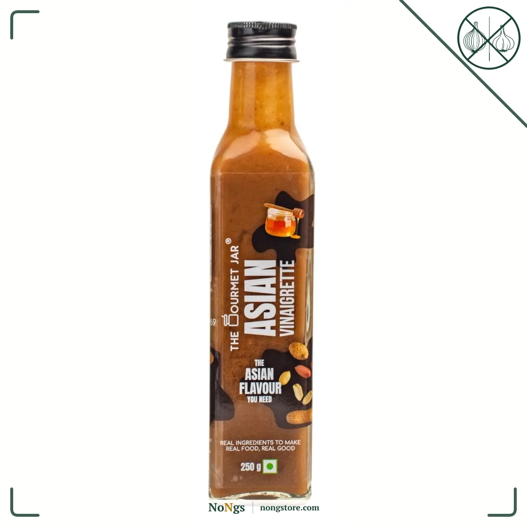 The Gourmet Jar Asian Vinaigrette 250g| 100% Natural, No Preservatives, No Artificial Colors, No Artificial Flavouring agent | No Trans-Fat| Gluten- Free| No Emulsifiers| Healthy Salad Dressing| Diet Friendly| Made with Cold Compressed Peanut oil & Real Soy Sauce| Pack of 1