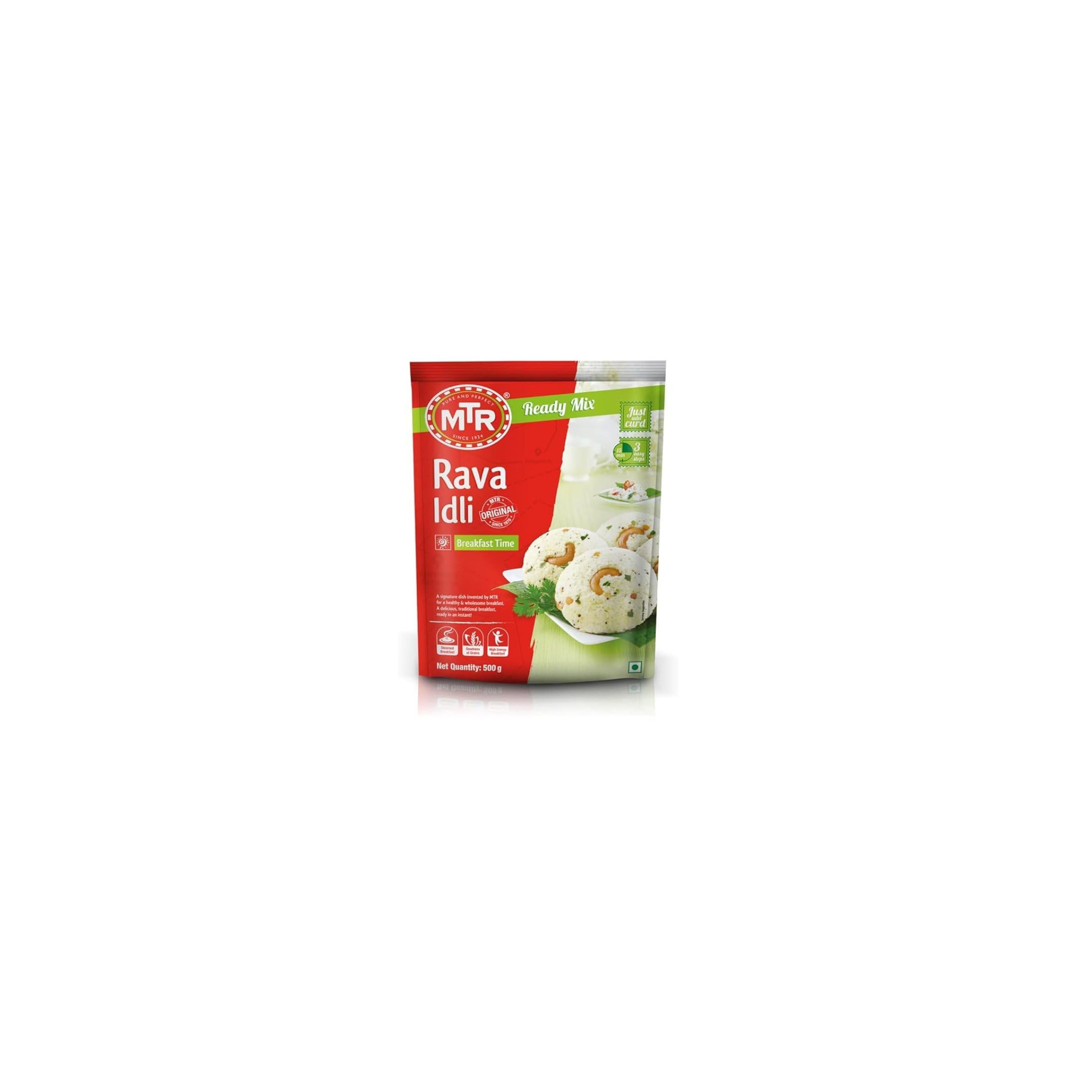MTR Rava Idli Mix - Breakfast Mix | Quick Breakfast | Instant Ready to Cook Mix | Ready-To-Make South Indian Breakfast | 500g