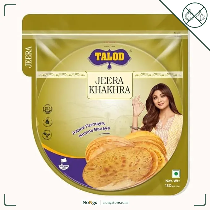 Talod Plain Khakhra, 180g X Pack of 4 | Crispy & Roasted Whole Wheat Snack | No onion No Garlic | Ready To Eat Vacuum Packed Tea Time Snack | Light & Crunchy | Healthy Low Oil Gujarati Munchies