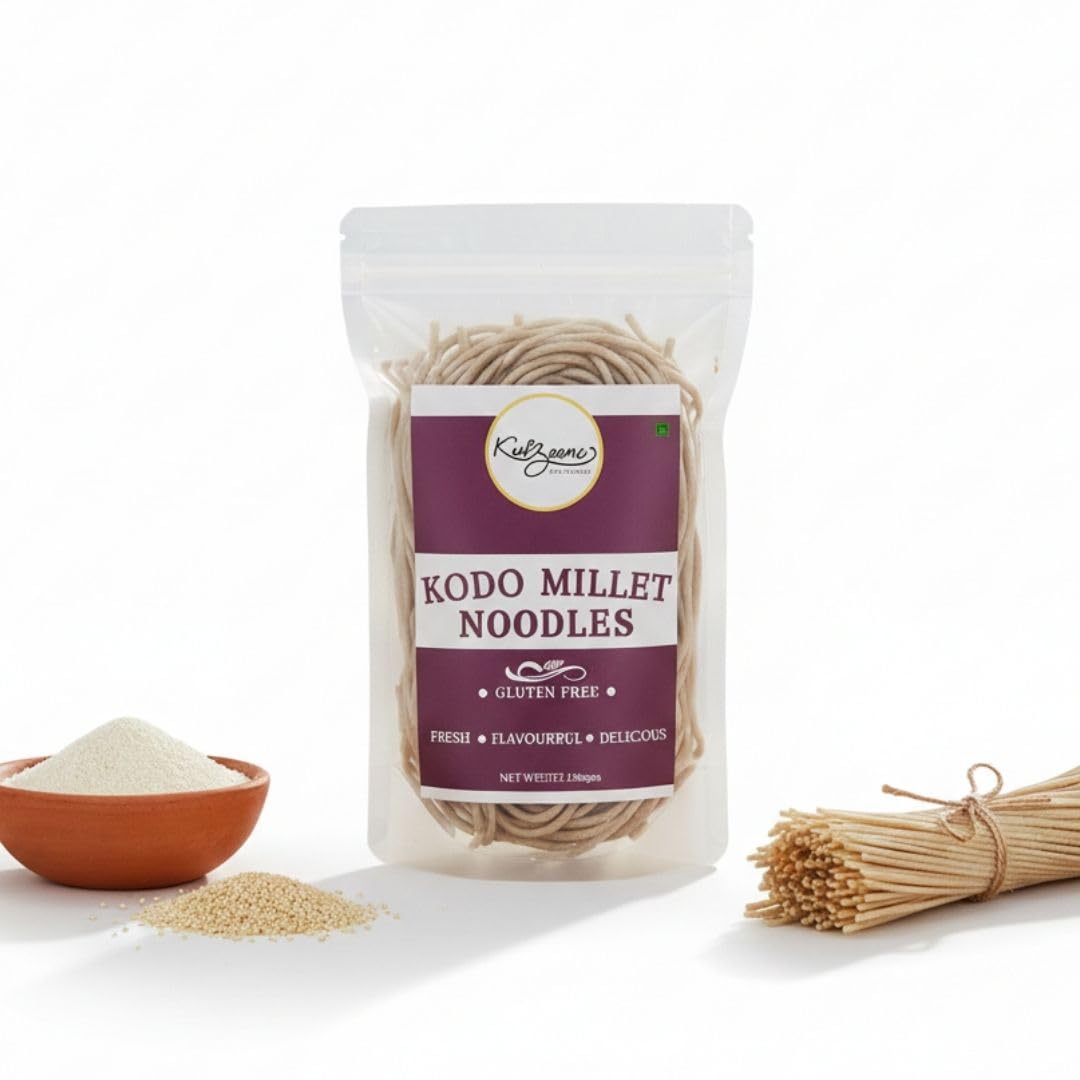 Millet Me by Kuizeens Gluten-Free Kodo Noodles - 110g (Pack of 1) | Protein & Fiber-Rich | Easy-to-Make | Rich in Nutrients | No MSG | No Preservatives | Low Glycemic | Vegan & Wholesome | Easy to Digest Healthy Noodles | Jain | No Onion & Garlic | Ready in Minutes