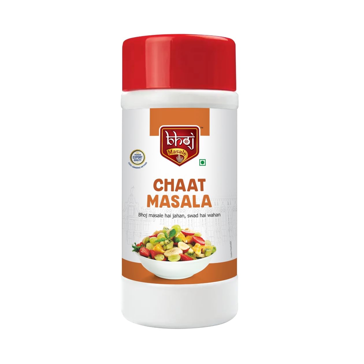 Bhoj Masale Chaat Masala Powder 450GM | Blended Spices Used in Saute Veggies, Fruit Salads, Snacks, Curries, Buttermilk, Sharbats, Fruit Juice. No colour, no preservatives, no onion & no garlic ( Jain Masala )