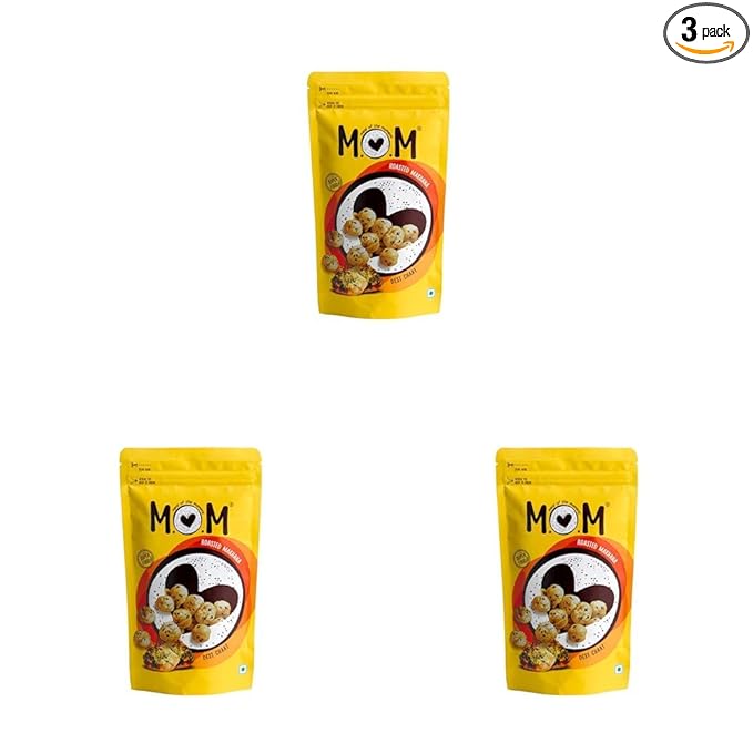 MOM - Meal of the Moment, Roasted Desi Chaat Makhana, 52g / 56g | Gluten Free | Anti Oxidants | MSG Free | Zero Trans Fat | No added Preservatives and No Artificial Flavours | No Onion No Garlic
