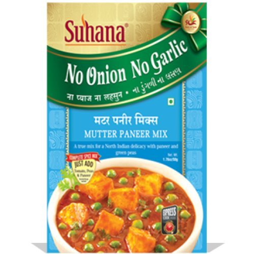 Suhana Mutter Paneer Masala Mix Without Onion & Garlic (Nong)- Pack of 6