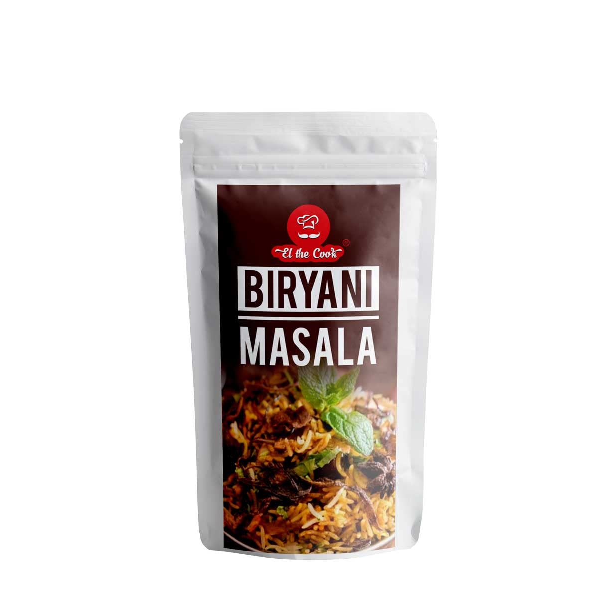 EL The Cook Royal Biryani Masala | Ready to Cook Powder Mix for Veg, Paneer, Chicken, Mutton Biriyani | Premium Rich Spice Blend | 100% Natural, No Additives, No Fillers, GMO-Free, Vegan, Jain | 80g