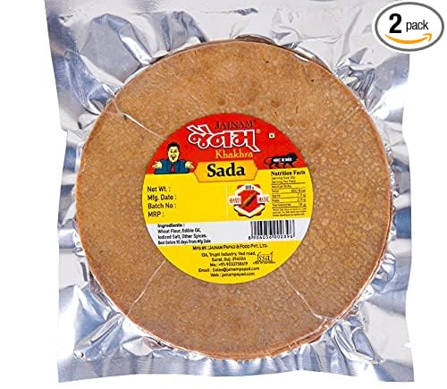 Jainam Handmade Sada Khakhra, 200g / Pack of 2