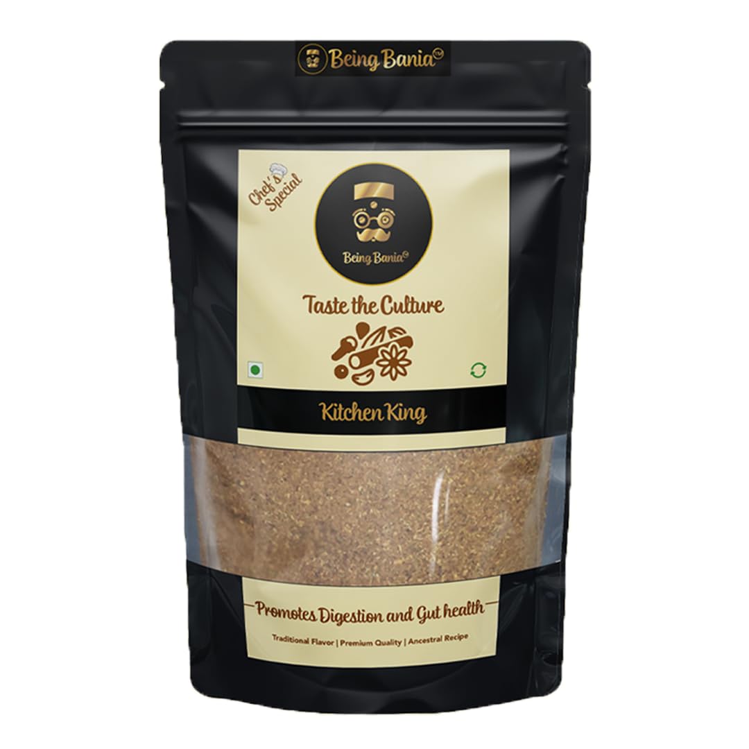 Being Bania Kitchen King Chef Special, 500 Gms | Kitchen Masala Powder |100% Natural Ingredients | No Added Preservatives | All in 1 Vegetable Masala | Exotic Indian Spices | No onion, no garlic |