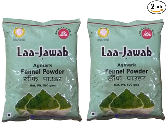 Laa-Jawab Saunf Powder (Jain Masala) 500 Gram x 2 | Kashmiri Essence from Jammu