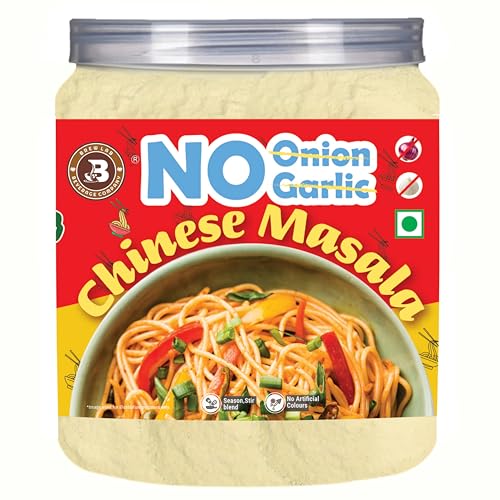 Brew Lab No Onion No Garlic Chinese Masala | Jain Chinese Spice Mix | Authentic Indo-Chinese Flavour | MSG Free | 100% Pure Spices | For Noodles, Fried Rice & Manchurian