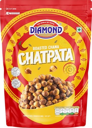 DIAMOND SING Chatpata Masala Chana, Bhuna Chickpeas Snacks & Namkeen, Healthy Snack (150g)