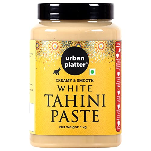Urban Platter Tahini Paste, 1kg (Smooth & Creamy White Sesame Paste, No Additives, Ideal for Hummus, Shawarma Sauce, Baba Ghanoush & Salad Dressings)