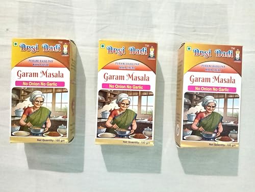 Desi Dadi Premium Garam Masala, No Onion No Garlic, 100g each, Pack of 3