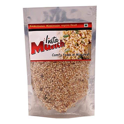 Instamunch Instant Sabudana Khichdi Mix (Fasting Upwas Snack) | Ready to Cook Vrat Meal | Gluten-Free Tapioca Pearls Premix | 1 Pack