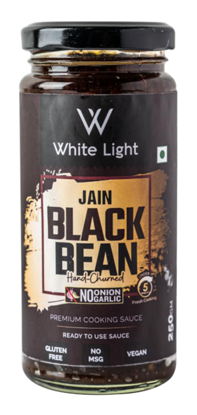 White Light Food Jain Black Bean Sauce l Vegan and Natural Ingredients l Ready to Eat Healthy Food (Pack of 1, 250g)