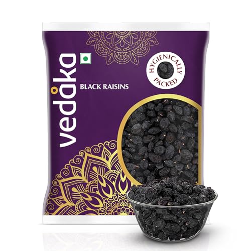 Amazon Brand - Vedaka Premium Afghani Seedless Black Raisins 100g | Kali Kishmish | Delecious & Healthy Snack