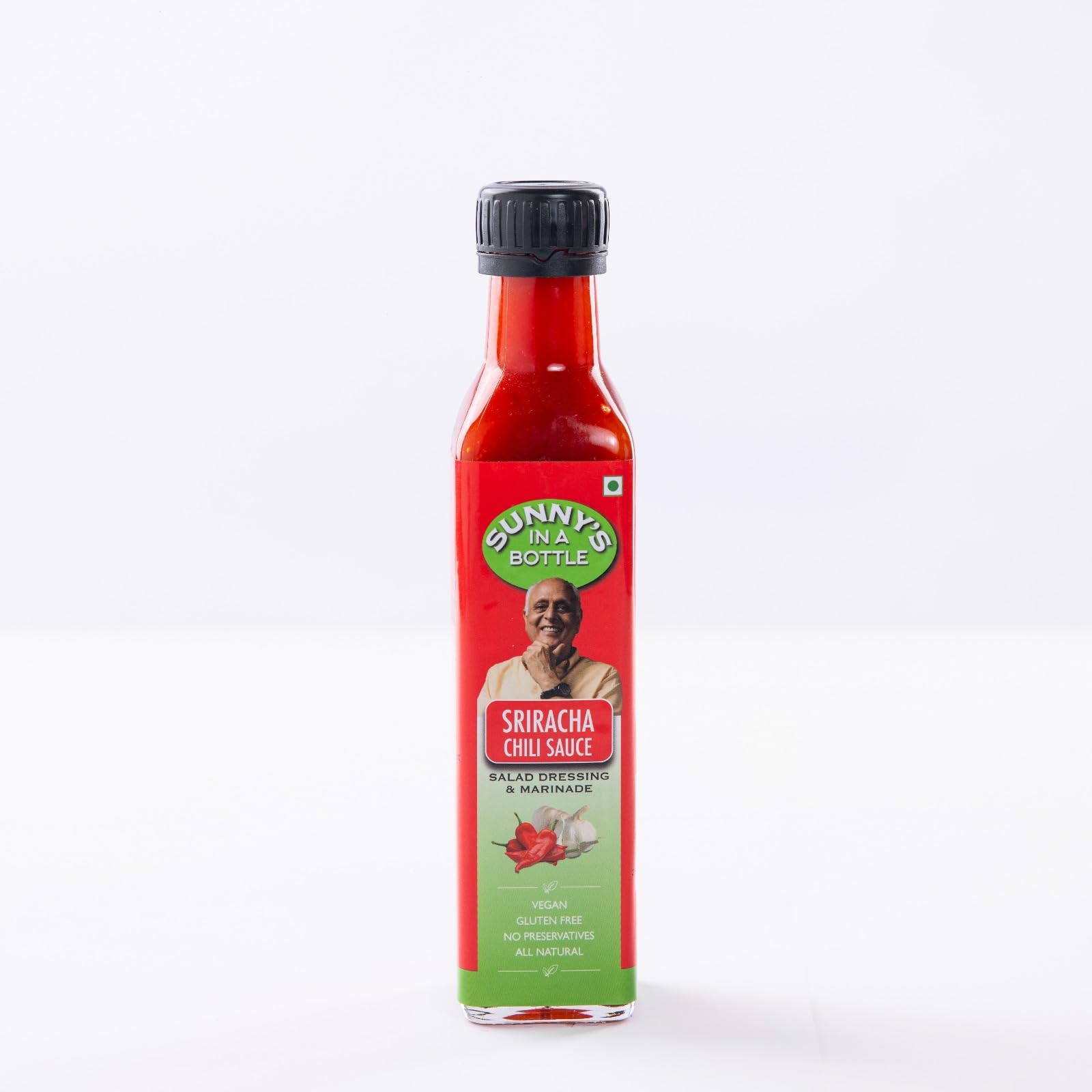 SUNNYS IN A BOTTLE – Sriracha Chili Sauce | Salad Dressing, Marinade & Sauce | 250ml | Vegan, Gluten-Free, No Preservatives | All Natural