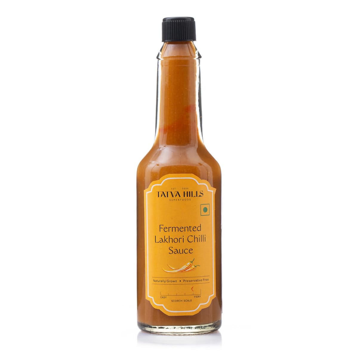 TatvaHills Superfoods Fermented Lakhori Chilli Sauce | Hot & Spicy | Himalayan Aged Chillies | No Preservatives | Perfect for Noodles, Momos, Pizza & Dips | 60g
