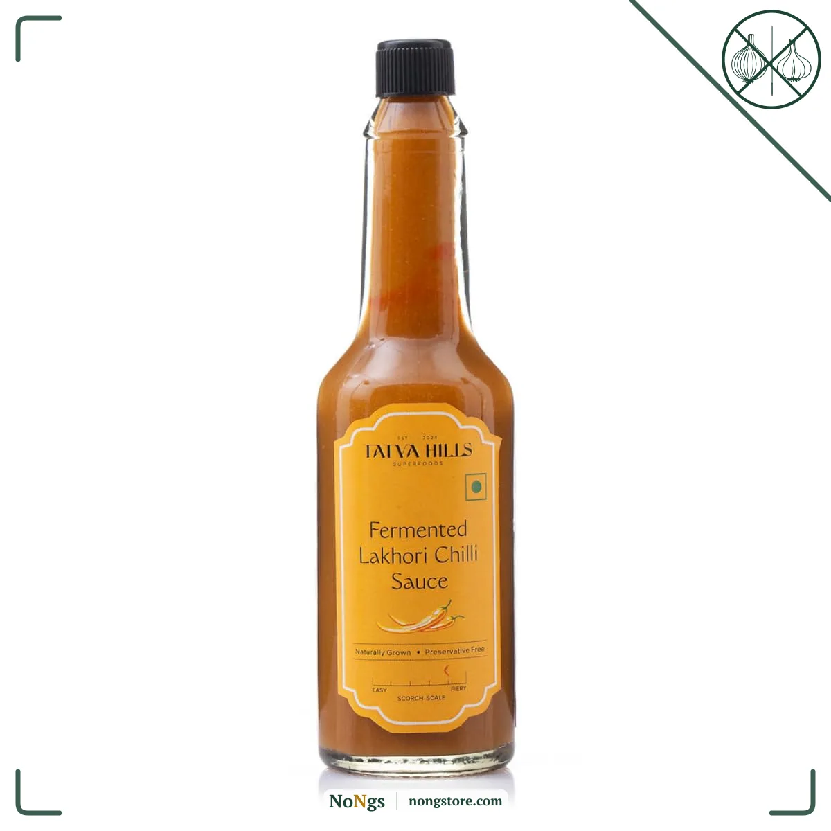 TatvaHills Superfoods Fermented Lakhori Chilli Sauce | Hot & Spicy | Himalayan Aged Chillies | No Preservatives | Perfect for Noodles, Momos, Pizza & Dips | 60g