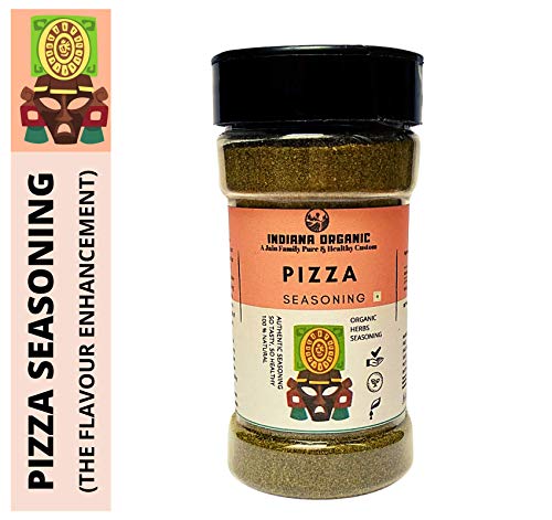 Indiana Organic Pizza Garlic Bread Seasoning - The Flavour Enhancement | Seasoning with Himalayan Herbs (75 Gram) No Onion and Garlic.