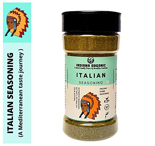 Indiana Organic Italian Herbs Seasoning - A Mediterranean Taste Journey | Seasoning with Himalayan Herbs (150 Gram), (NO Onion and Garlic)