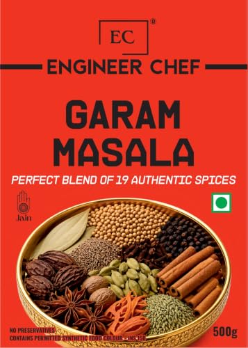 Engineer Chef Garam Masala, Perfect Blend of 19 Authentic Spices, No Preservatives, 500g