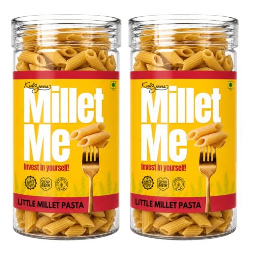 Millet Me by Kuizeens Little Millet Pasta - 230g ( Pack Of 2 ) | No Maida | High Fiber Vegan Pasta |Protein & Fiber-Rich | Gluten-Free Delight | low-carb diets | Easy-to-Make | No MSG | No Preservatives|Jain | No Onion & Garlic