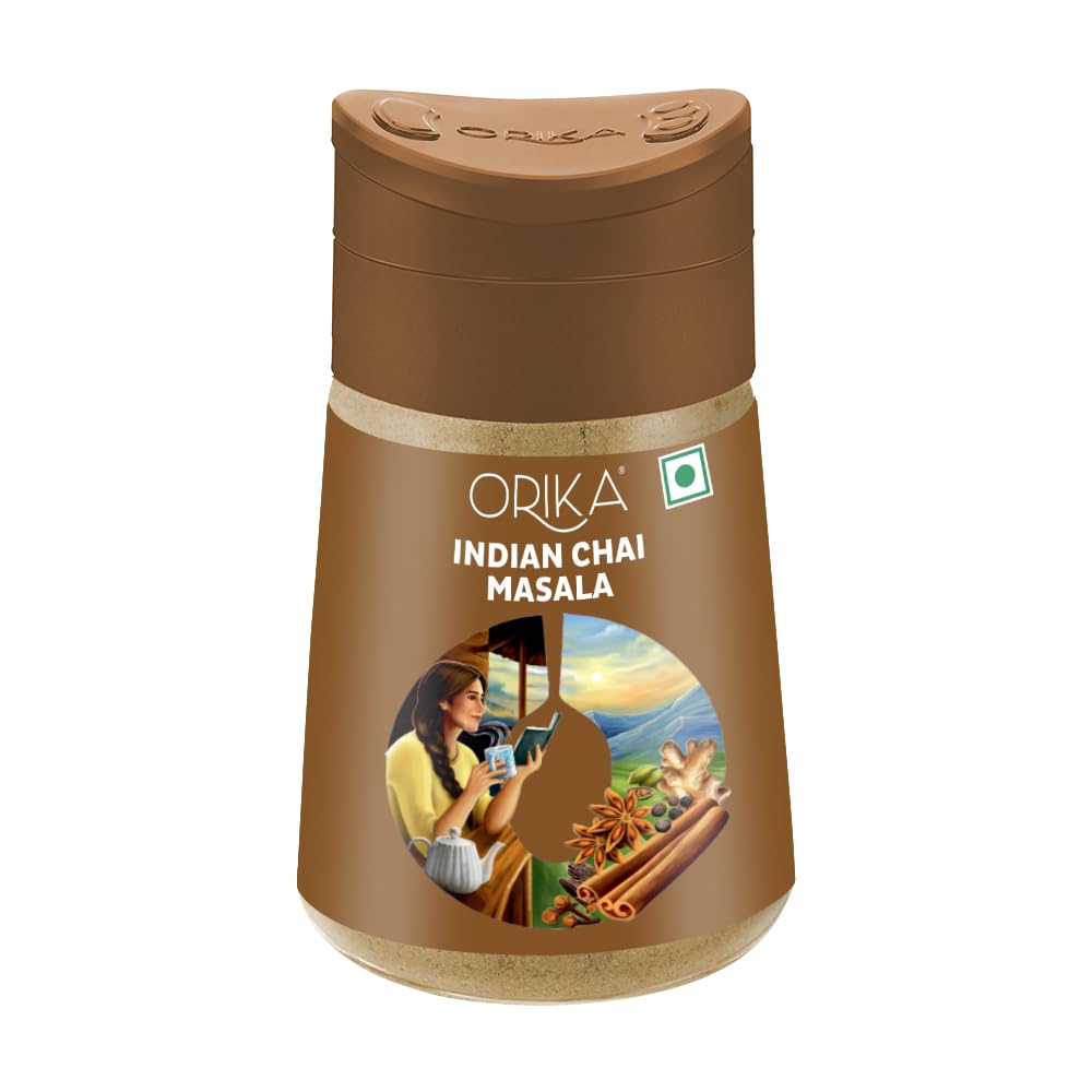 Orika Indian Tea Spice Mix 60g | Aromatic Chai Masala Powder | Rich Blend of Ginger, Cardamom, Black Pepper & Cloves for Authentic Indian Milk Tea