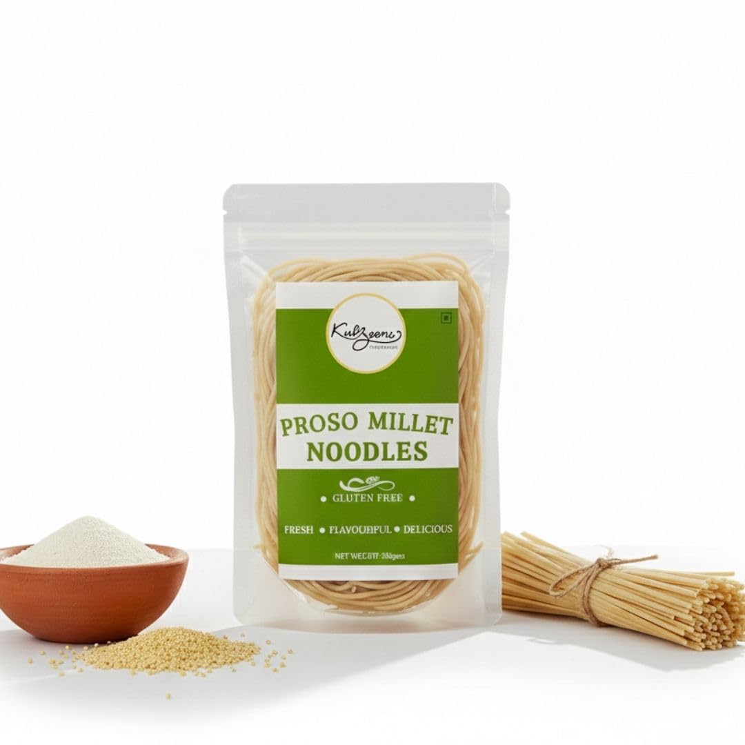 Millet Me by Kuizeens Gluten-Free Proso Noodles - 110g (Pack of 1) | Protein & Fiber-Rich | Easy-to-Make | Rich in Nutrients | No MSG | No Preservatives | Low Glycemic | Vegan & Wholesome | Easy to Digest Healthy Noodles | Jain | No Onion & Garlic | Ready in Minutes