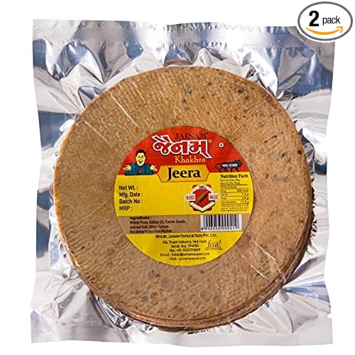 Jainam Handmade Jeera Khakhra, 200g / pack of 2